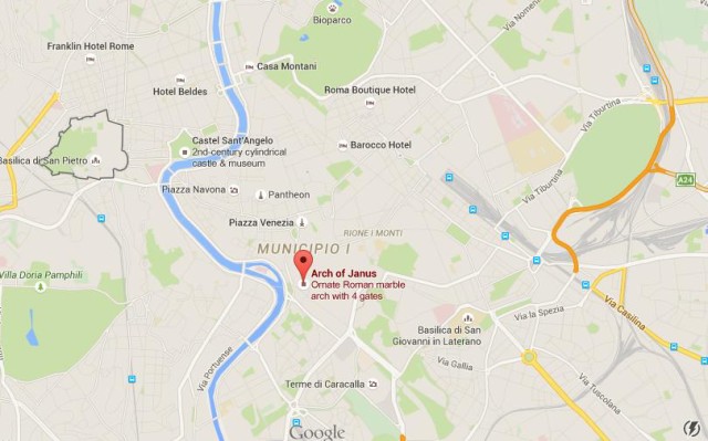 location Arch Janus on map Rome