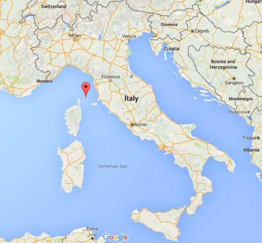 Where is Capraia on map Italy
