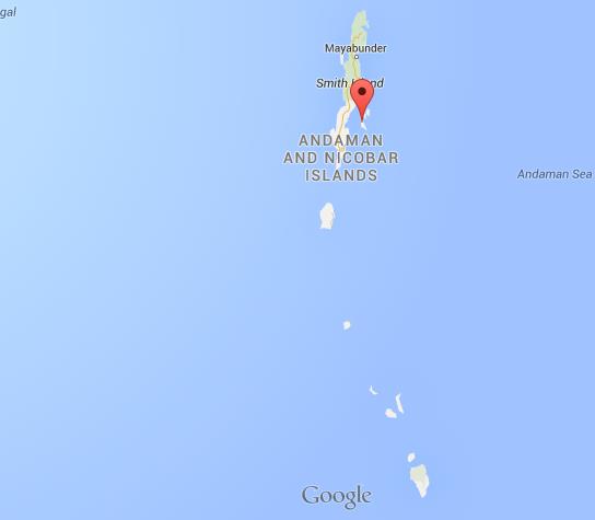 location Havelock Island on map Andaman and Nicobar Islands