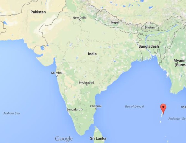 location Havelock Island on map India