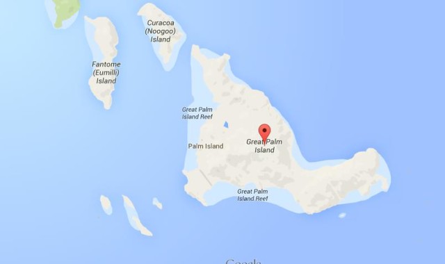 Map of Great Palm Island Australia