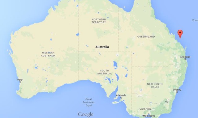 location Heron Island on map Australia