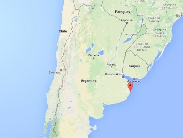 location Pinamar on map Argentina