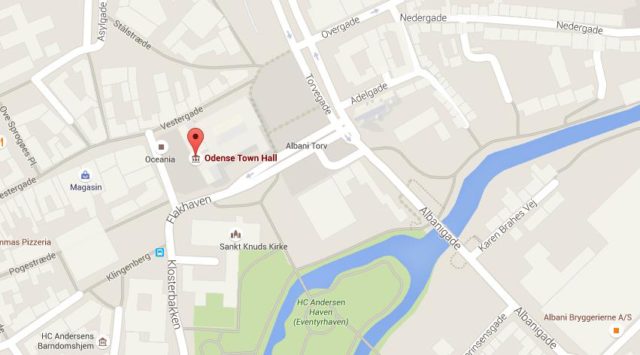 Odense City Hall map