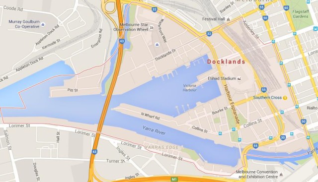 Map of Docklands Melbourne