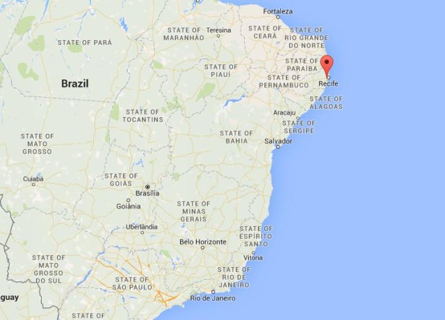 location Jaboatão dos Guararapes on map Brazil
