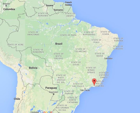 location Nova Iguaçu on map Brazil