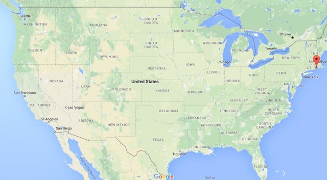 location Rhode Island on USA map