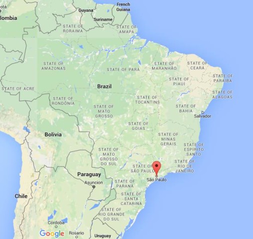 location São Bernardo do Campo on map Brazil