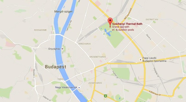 location Szechenyi on map Budapest