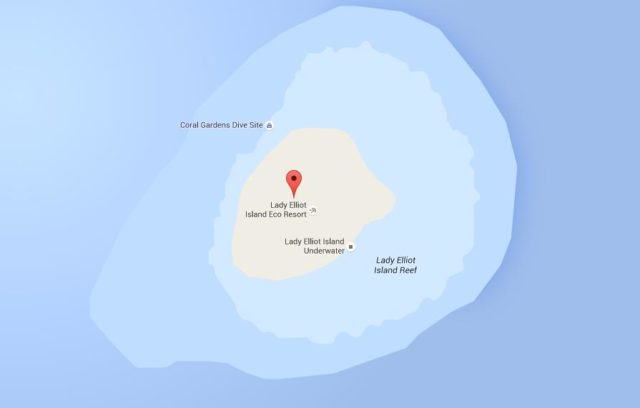 Map of Lady Elliot Island Australia