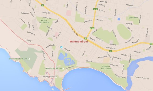Map of Warrnambool Australia