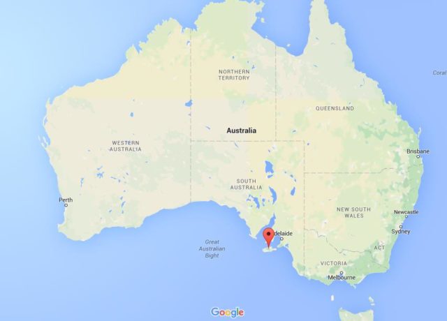 Location Kangoroo Island on map Australia