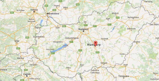 Location Kecskemet on map Hungary