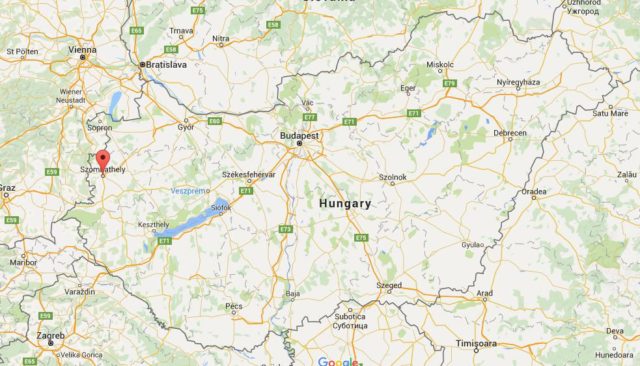 Location Szombathely on map Hungary