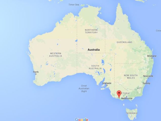 Location Warrnambool on map Australia