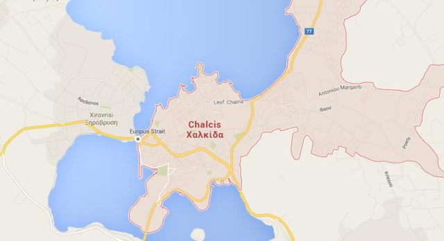 Map of Chalcis Greece