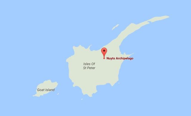 Map of Nuyts Archipelago Australia