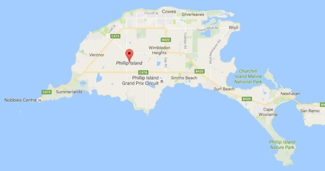 Map of Phillip Island Australia