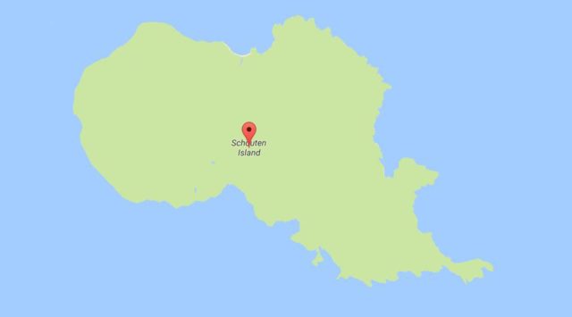 Map of Schouten Island Australia