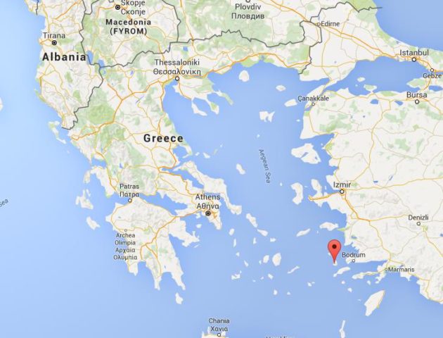 Location Kalymnos on map Greece
