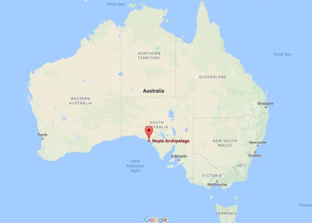 Location Nuyts Archipelago on map Australia