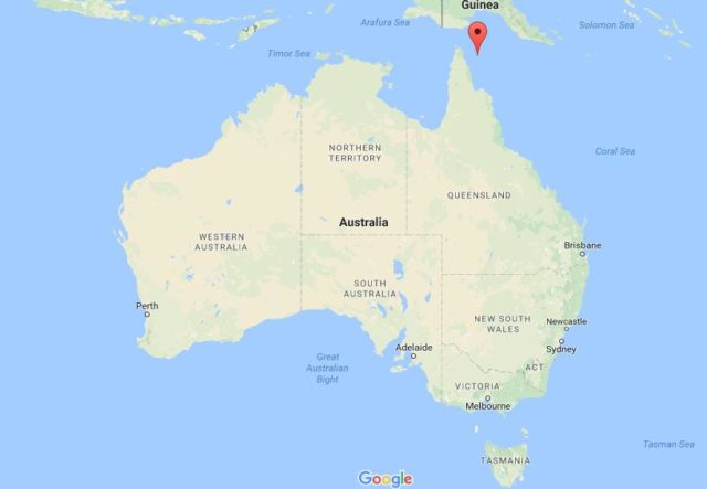 Location Raine Island on map of Australia