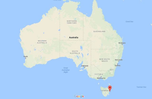 Location Schouten Island on map Australia