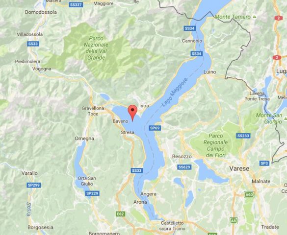 Location of Borromean Islands on map Lake Maggiore