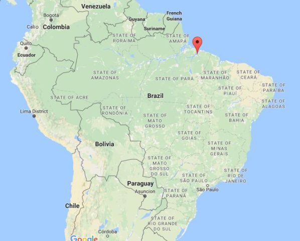 Location Ananindeua on map Brazil