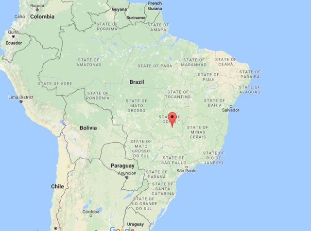 Location Aparecida de Goiania on map Brazil