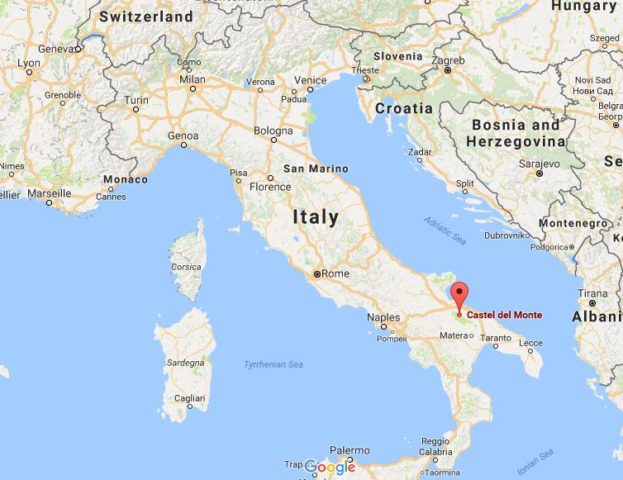 Location Castel del Monte on map Italy
