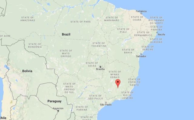 Location Congonhas on map Brazil