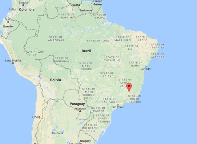 Location Mariana on map Brazil