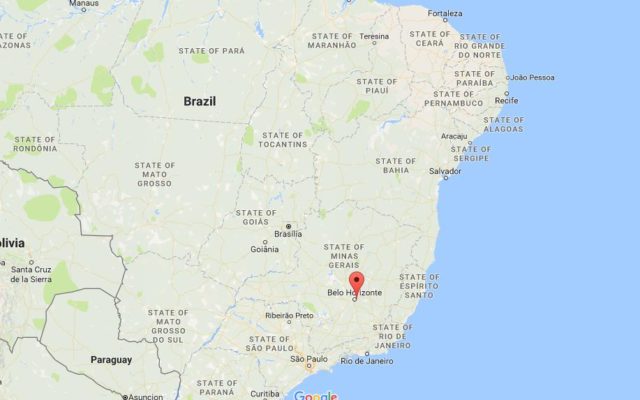 Location Sabará on map Brazil