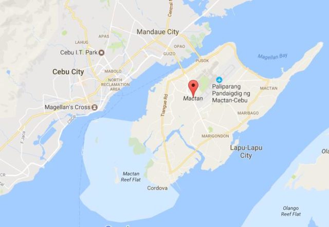 Map of Mactan Island Philippines