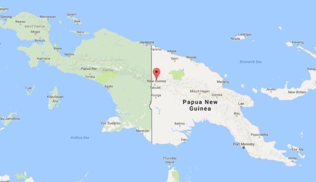 Map of New Guinea Indonesia