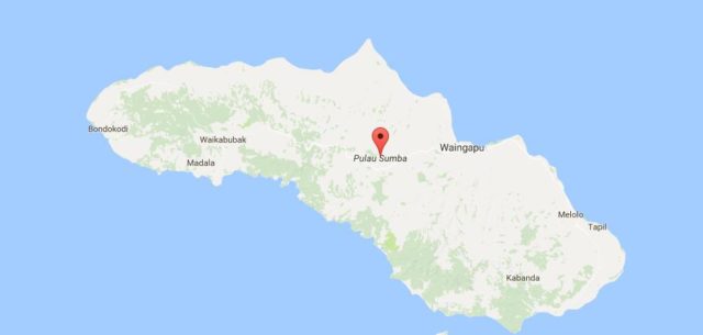 Map of Sumba Indonesia