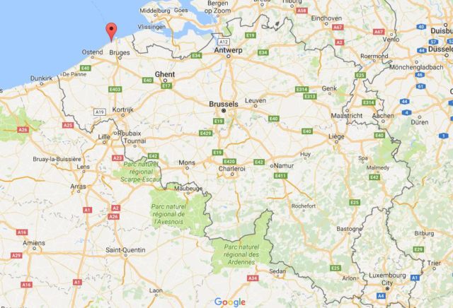Location Blakenberge on map Belgium