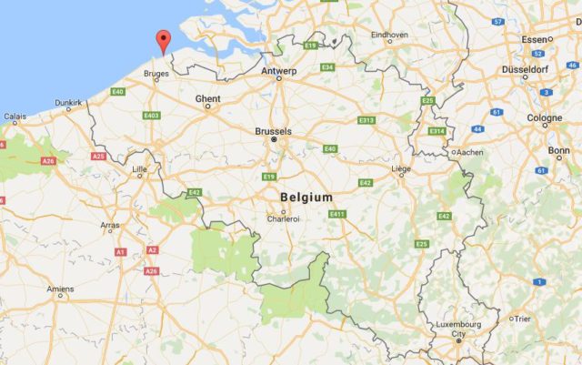 Location Knokke-Heist on map Belgium