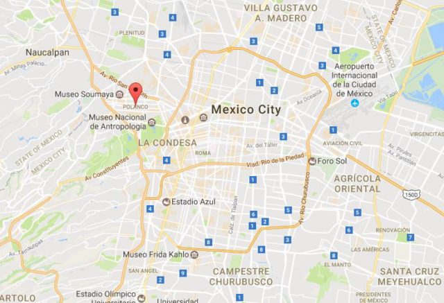 Location of Polanco on map Mexico City