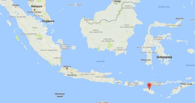 Location of Sumba on map Indonesia
