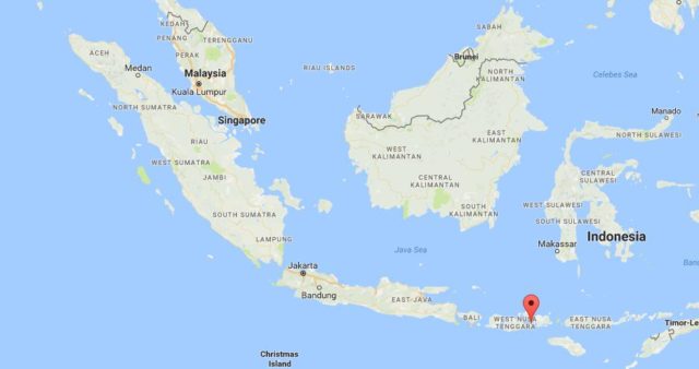 Location of Sumbawa on map Indonesia