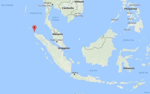 Location of We Island on map of Indonesia