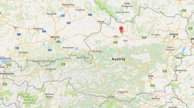 Location of Leonding on map Austria