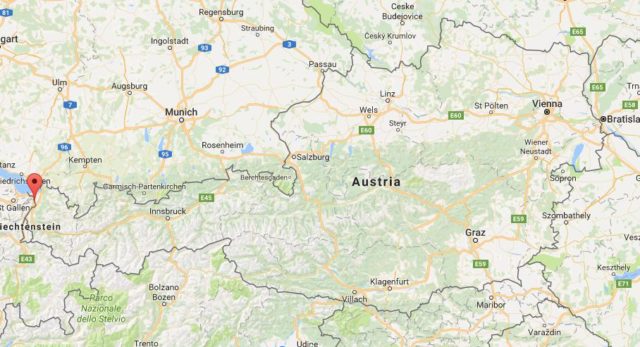 Location of Lustenau on map Austria
