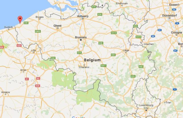location-oostduinkerke-on-map-belgium