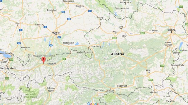 Location of Telfs on map Austria