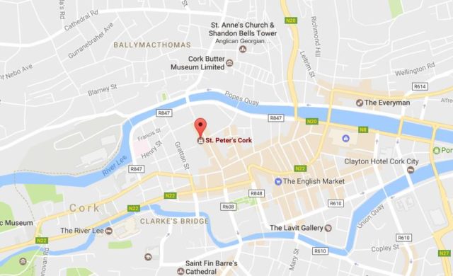 Location of Vision Centre on map Cork