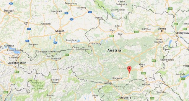 Location of Wolfsberg on map Austria